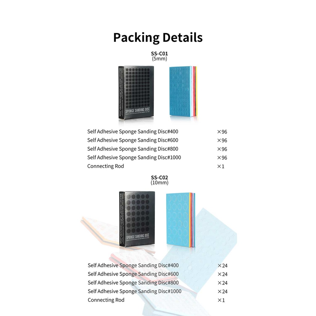 DSPIAE SS-C02 Self Adhesive Sponge Sanding Disc (10mm) Image_9