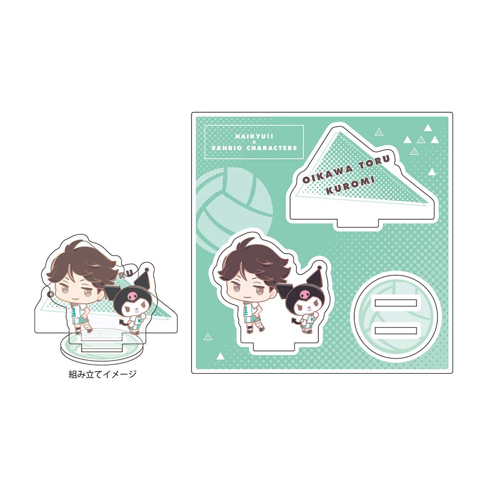 (PO) Acrylic Figure Plate Haikyu!! x Sanrio Characters 05 Oikawa Toru / Kuromi (Mini Character Illustration) Image_1
