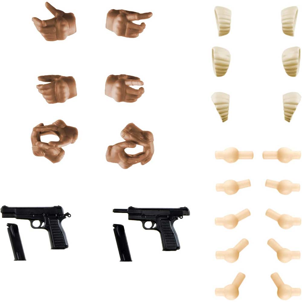 (PO) LittleArmory <LAOP14> Tactical Gloves for Sousai Shojo Teien 2 Handgun Set (Tan) Image_1