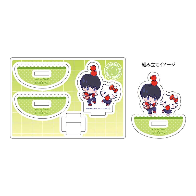 (PO) Yurayura Acrylic Stand Blue Lock x Sanrio Characters Isagi Yoichi x Hello Kitty (Mini Character Illustration) Image_1