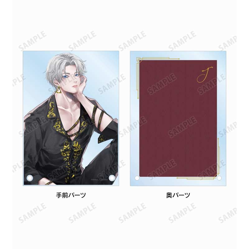 (PO) Kiss Me Crying Arinco Original Illustration J Black Coordination Ver. Double Acrylic Panel Image_3