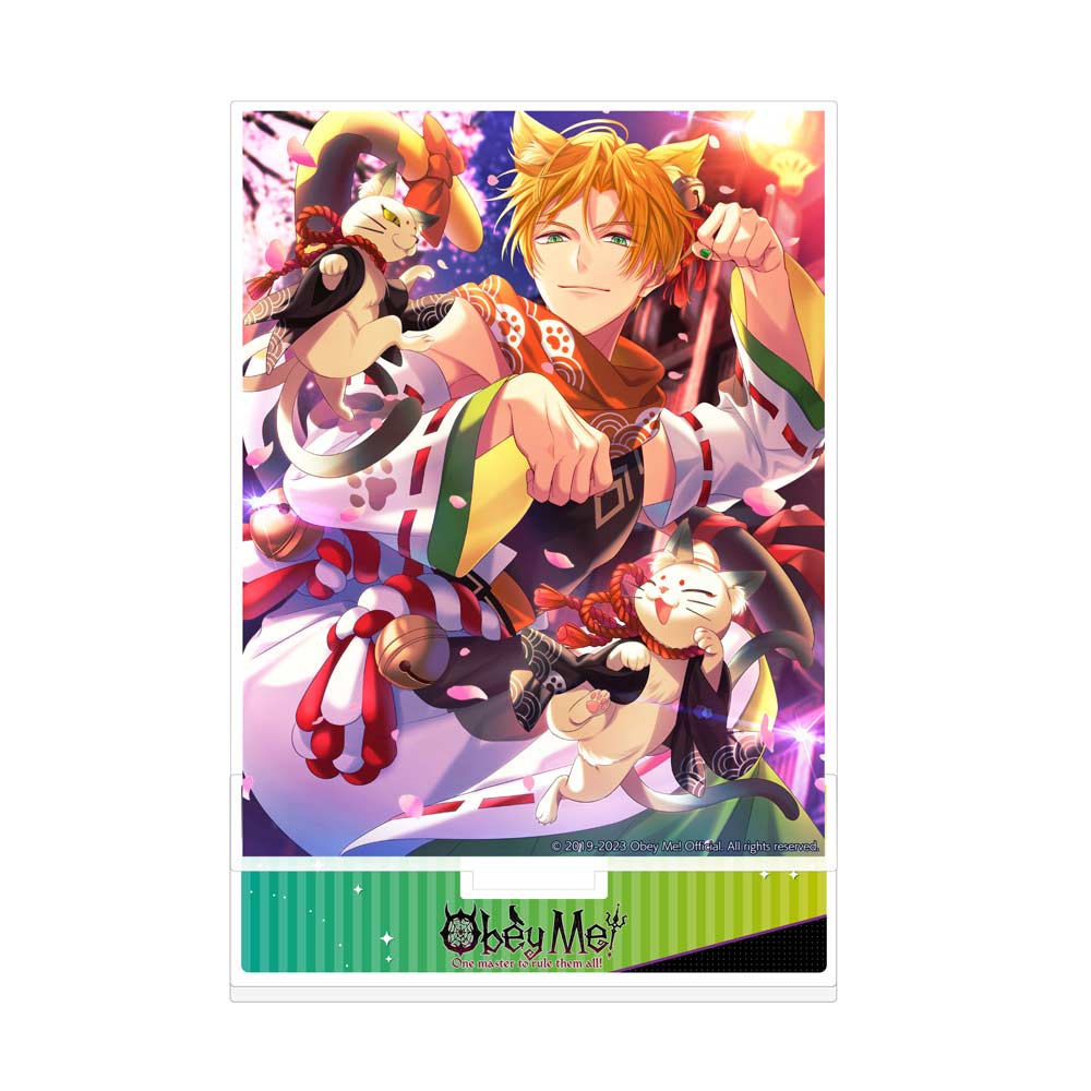 (PO) Obey Me! Acrylic Panel Stand Satan A Cafe, Books, and You Image_2