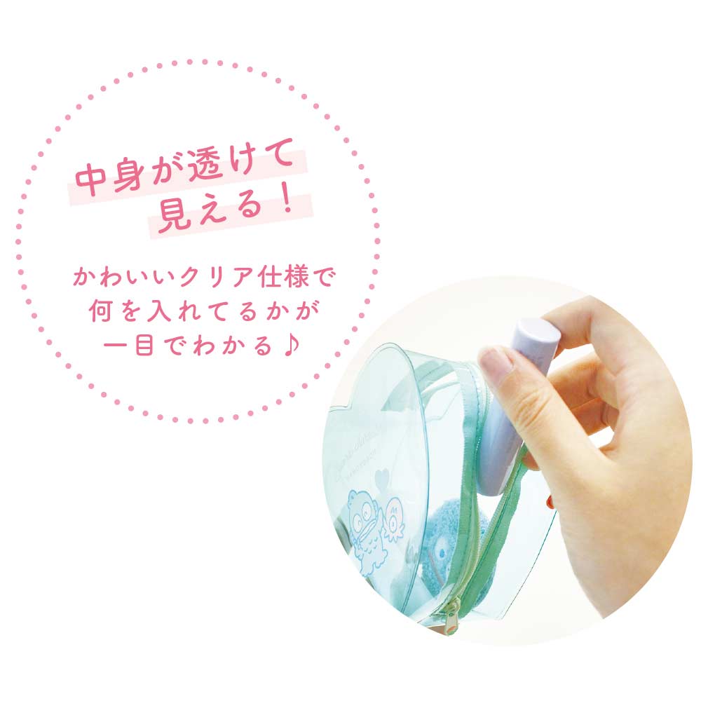 (PO) Sanrio Characters Heart Clear Pouch Hangyodon Image_2