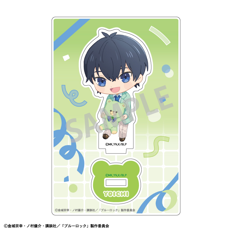 (PO) Blue Lock Mini Acrylic Stand Isagi Yoichi Teddy Bear Original Illustration Image_2