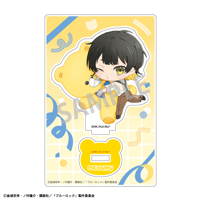 (PO) Blue Lock Mini Acrylic Stand Bachira Meguru Teddy Bear Original Illustration Image_2