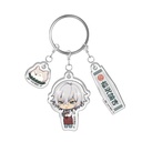 (PO) Bungo Stray Dogs Triple Acrylic Key Chain Bungo Dagashi Shop Ver. Fukuzawa Yukichi Image_1