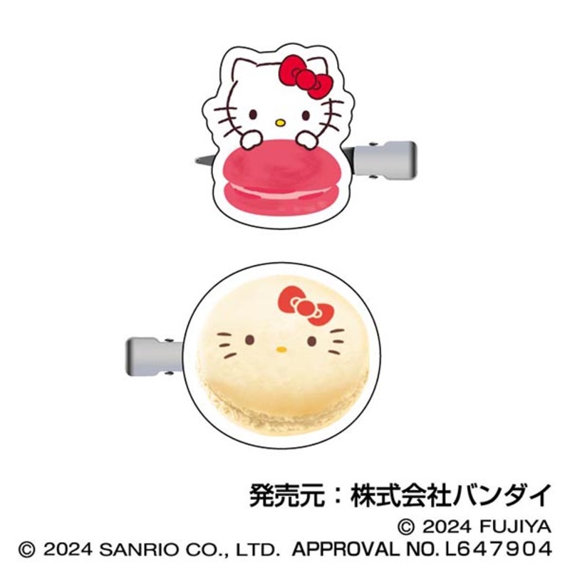 (PO) Sanrio Characters Macaron Hair Clip 01 Hello Kitty Image_1