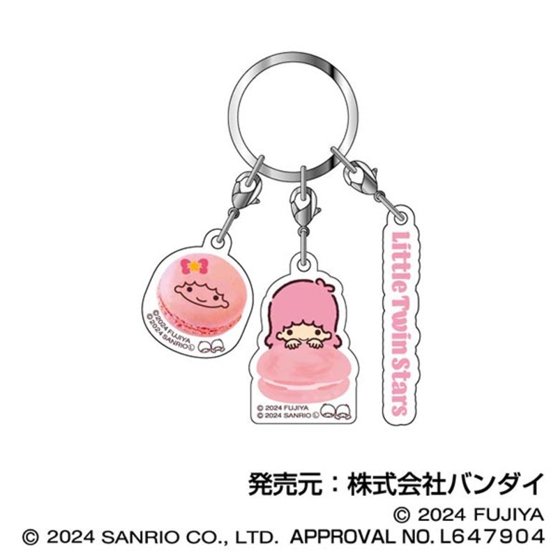 (PO) Sanrio Characters Macaron Triple Acrylic Key Chain 08 Lala (Little Twin Stars) Image_1