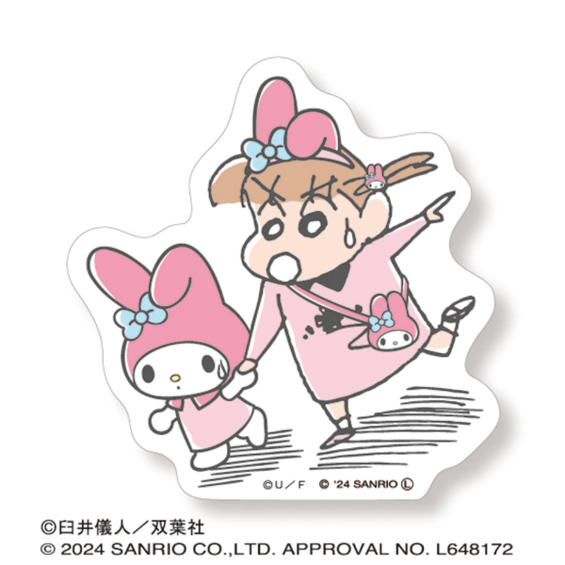 (PO) Crayon Shin-chan x Sanrio Characters Die-cut Sticker Mini 3 Image_1