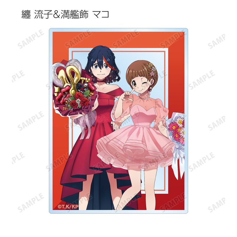(PO) Kill la Kill Original Illustration 10th Anniversary Dress-up Ver. Trading Acrylic Card [BOX] Image_10