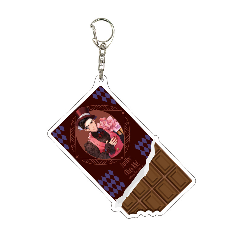 (PO) Deka Acrylic Key Chain Obey Me! 01 Lucifer Valentine Ver. (Original Illustration) Image_1