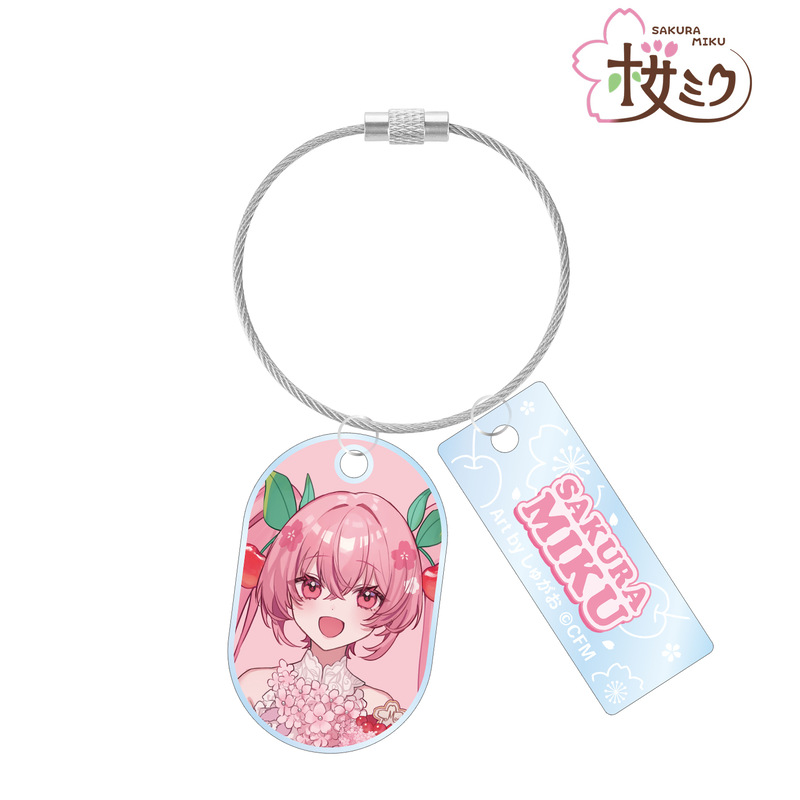 (PO) Sakura Miku Original Illustration Sakura Miku Cherry Blossom Party Ver. Art by Shugao Twin Wire Acrylic Key Chain Image_2