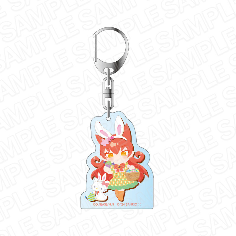 (PO) Welcome to Demon School! Iruma-kun x Sanrio Characters Acrylic Key Chain Azazel Amelie x Charmmy Kitty Easter Ver. Image_1