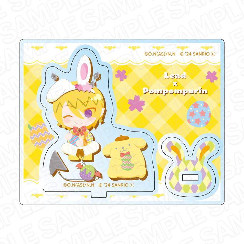 (PO) Welcome to Demon School! Iruma-kun x Sanrio Characters Acrylic Stand Shax Lead x Pom Pom Purin Easter Ver. Image_1