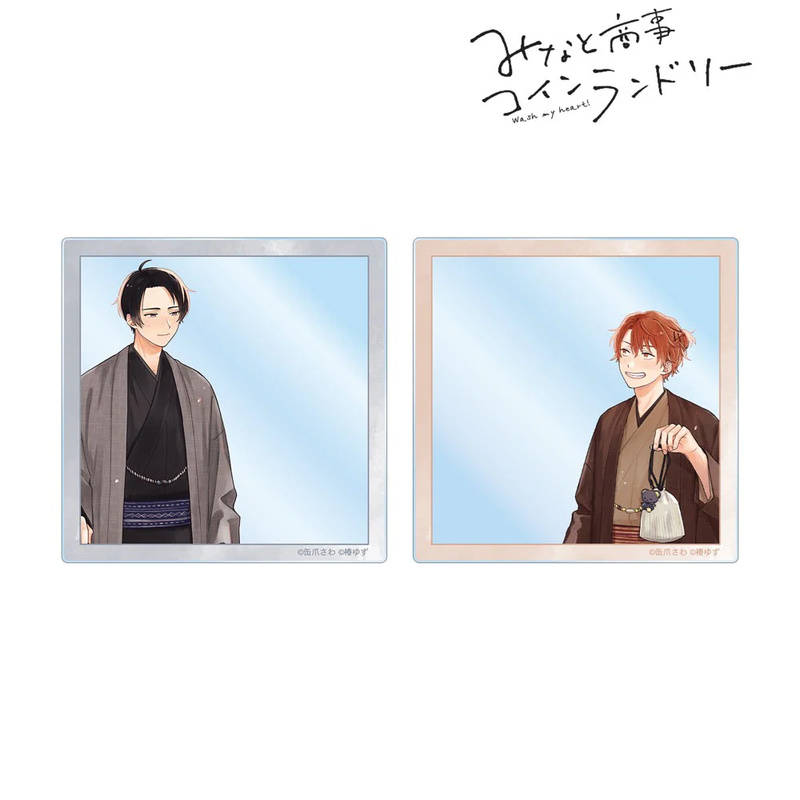 (PO) Minato's Laundromat Sawa Kanzume Original Illustration Kimono Ver. Acrylic Card 2 Set Image_2