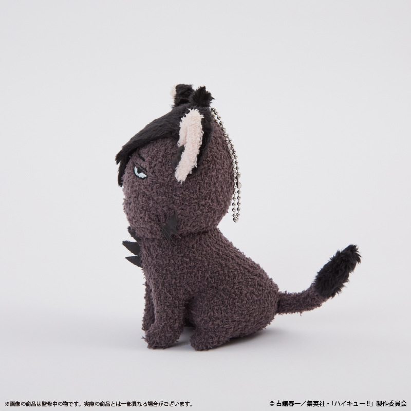 (PO) Haikyu!! Mocomoco Stuffed Key Chain Kuroo Cat Image_2