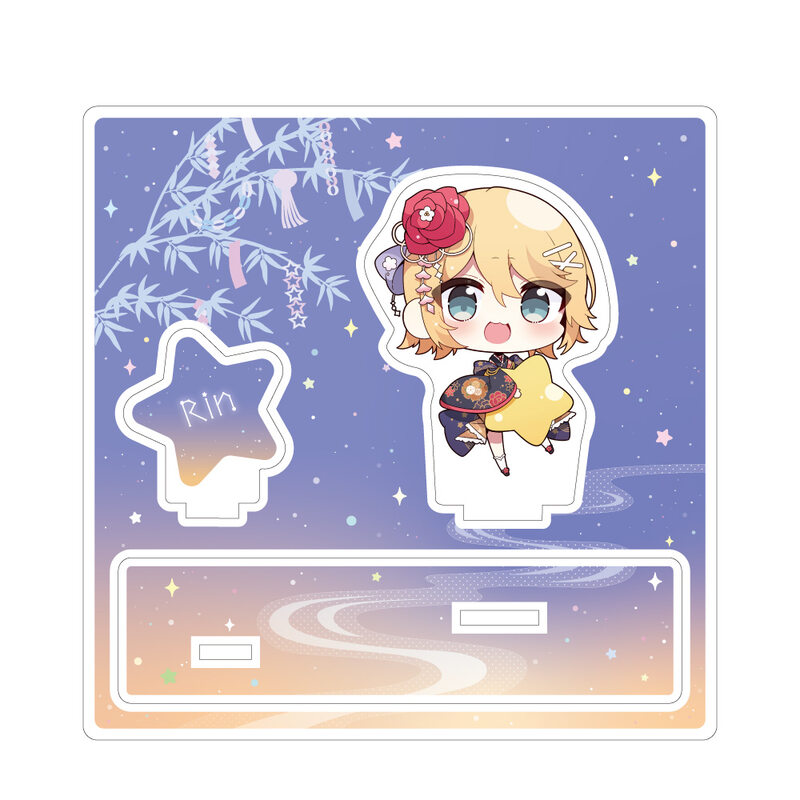 (PO) Hatsune Miku Akihabara Festival 2024 Mini Character Acrylic Diorama Tanabata Ver. Kagamine Rin Image_1