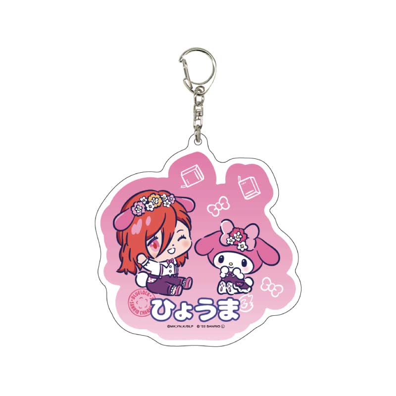 Deka Acrylic Key Chain Blue Lock x Sanrio Characters 04 Chigiri Hyoma x My Melody (Mini Character Illustration)