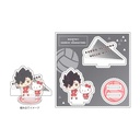 Acrylic Figure Plate Haikyu!! x Sanrio Characters 08 Kuroo Tetsuro / Hello Kitty (Mini Character Illustration)