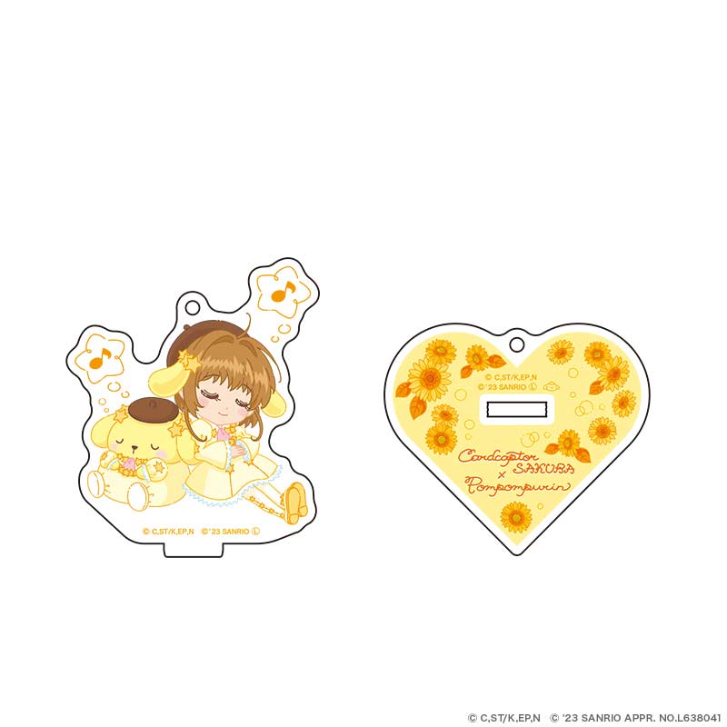 Cardcaptor Sakura x Sanrio Characters Acrylic Stand Key Chain Flower Ver. Sakura x Pom Pom Purin