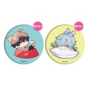 (PO) Can Badge Set Shishunki ni wa Me no Doku desu 01 Mitani Chiaki & Shibata Kentaro (Official Illustration)