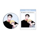 (PO) Can Badge & Acrylic Card Set Shirafu Akai Works 01 Waru / Yankee Gap Moe Megane BL Fair (Original Illustration)