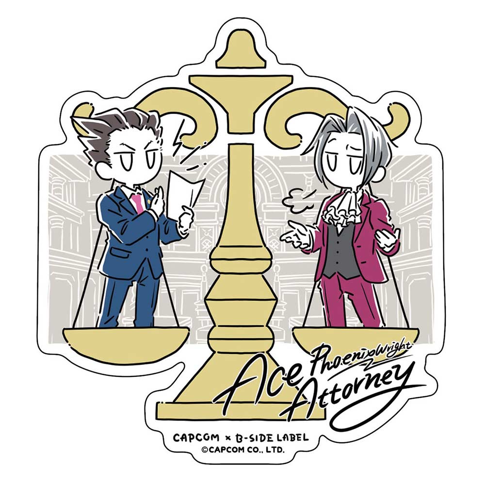 Capcom x B-Side Label Sticker CAPCOM 40th Ace Attorney