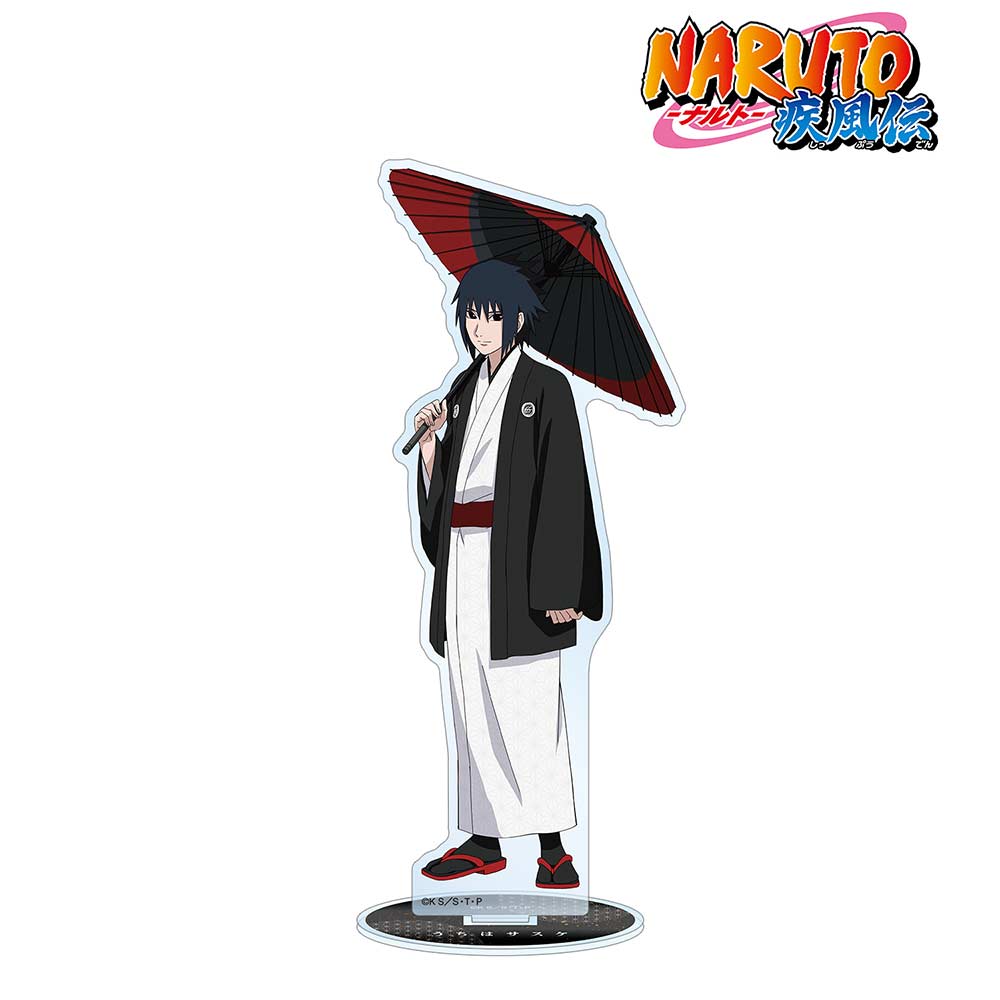 NARUTO Shippuden Original Illustration Sasuke Coarse Oilpaper Umbrella Kimono Ver. Big Acrylic Stand