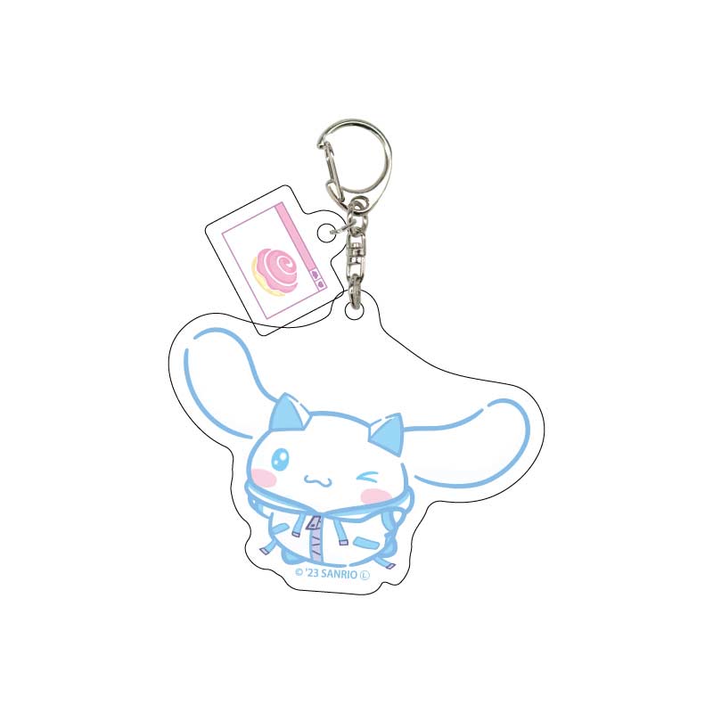 Acrylic Key Chain with Parts Sanrio Characters 01 Cinnamoroll (Original Illustration)