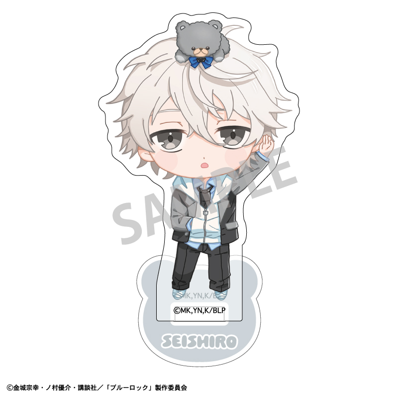 (PO) Blue Lock Mini Acrylic Stand Nagi Seishiro Teddy Bear Original Illustration