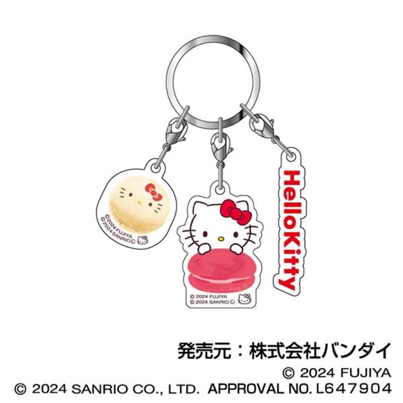 (PO) Sanrio Characters Macaron Triple Acrylic Key Chain 01 Hello Kitty