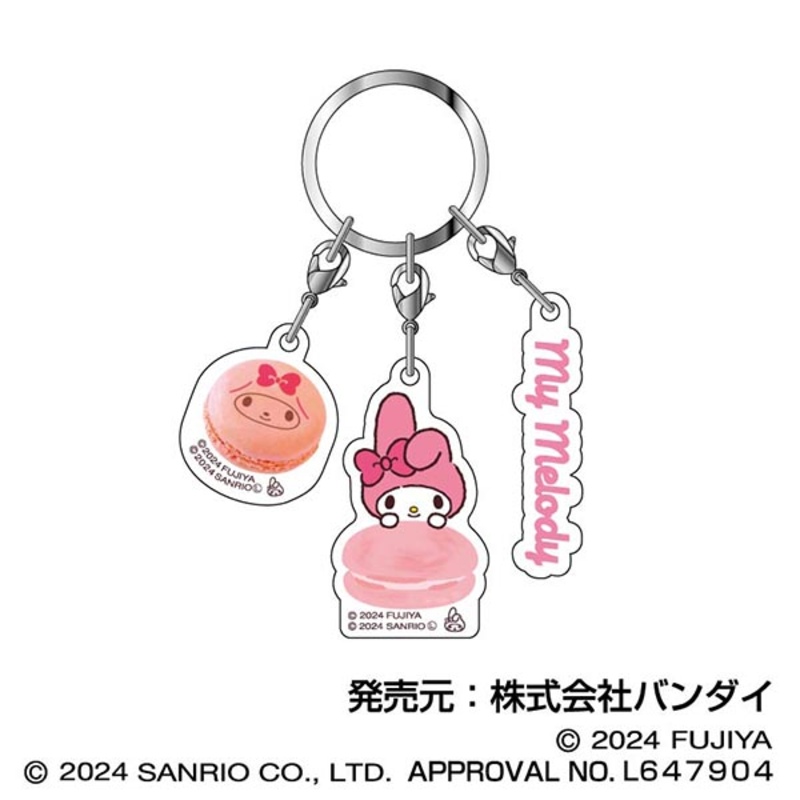 (PO) Sanrio Characters Macaron Triple Acrylic Key Chain 02 My Melody
