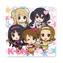 (PO) K-On! Puchichoko Rubber Mat Coaster A