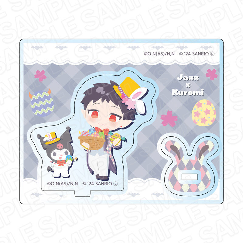(PO) Welcome to Demon School! Iruma-kun x Sanrio Characters Acrylic Stand Andro M. Jazz x Kuromi Easter Ver.