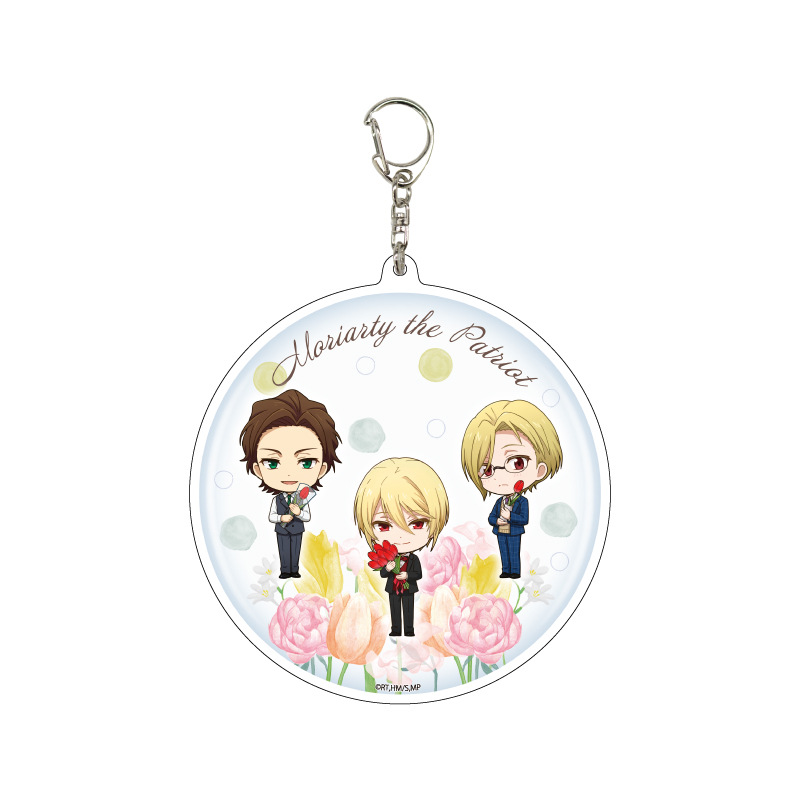 (PO) Deka Acrylic Key Chain Moriarty the Patriot 01 William & Albert & Louis (Mini Character Illustration)