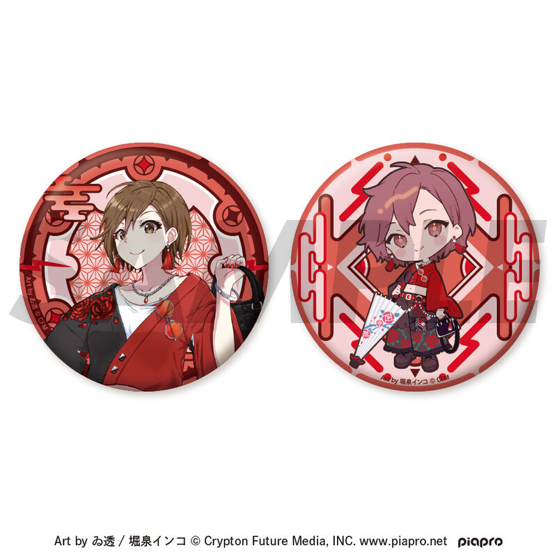 (PO) Piapro Characters -Japunk Style- Hologram Can Badge Set MEIKO