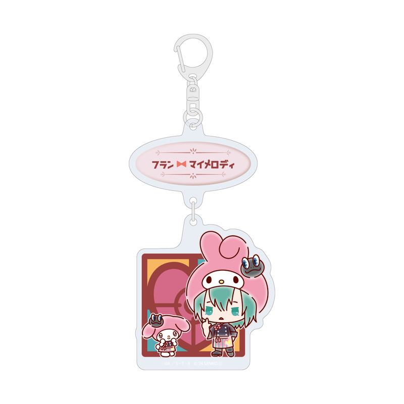 (PO) Linked Acrylic Key Chain Reborn! x SANRIO CHARACTERS 10 Fran x My Melody (Mini Character Illustration)