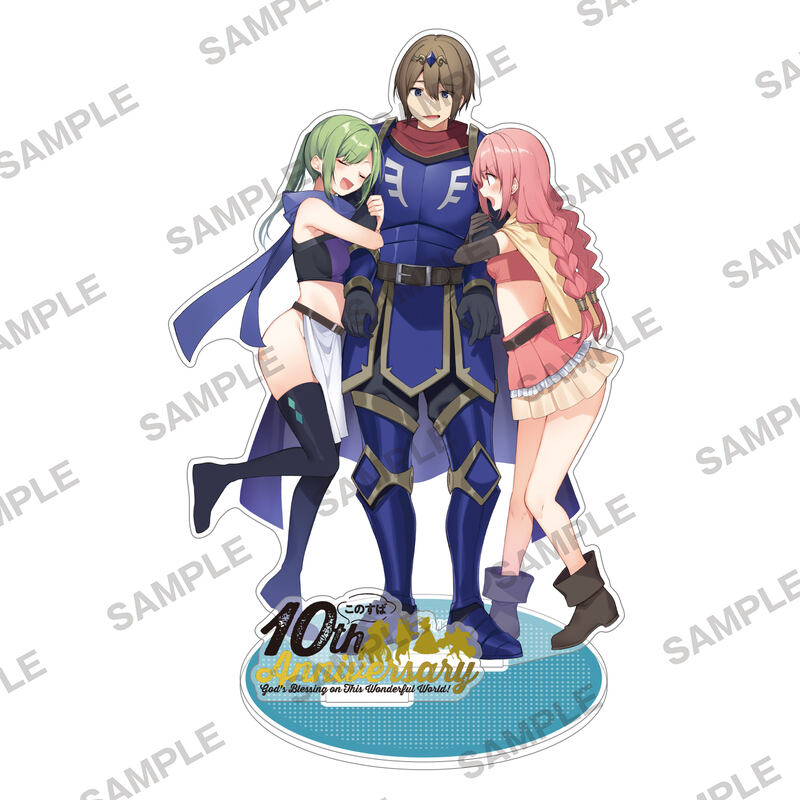 (PO) Kono Subarashii Sekai ni Shukufuku wo! 10th Anniversary Final Fair Acrylic Stand Mitsurugi & Cremea & Fio