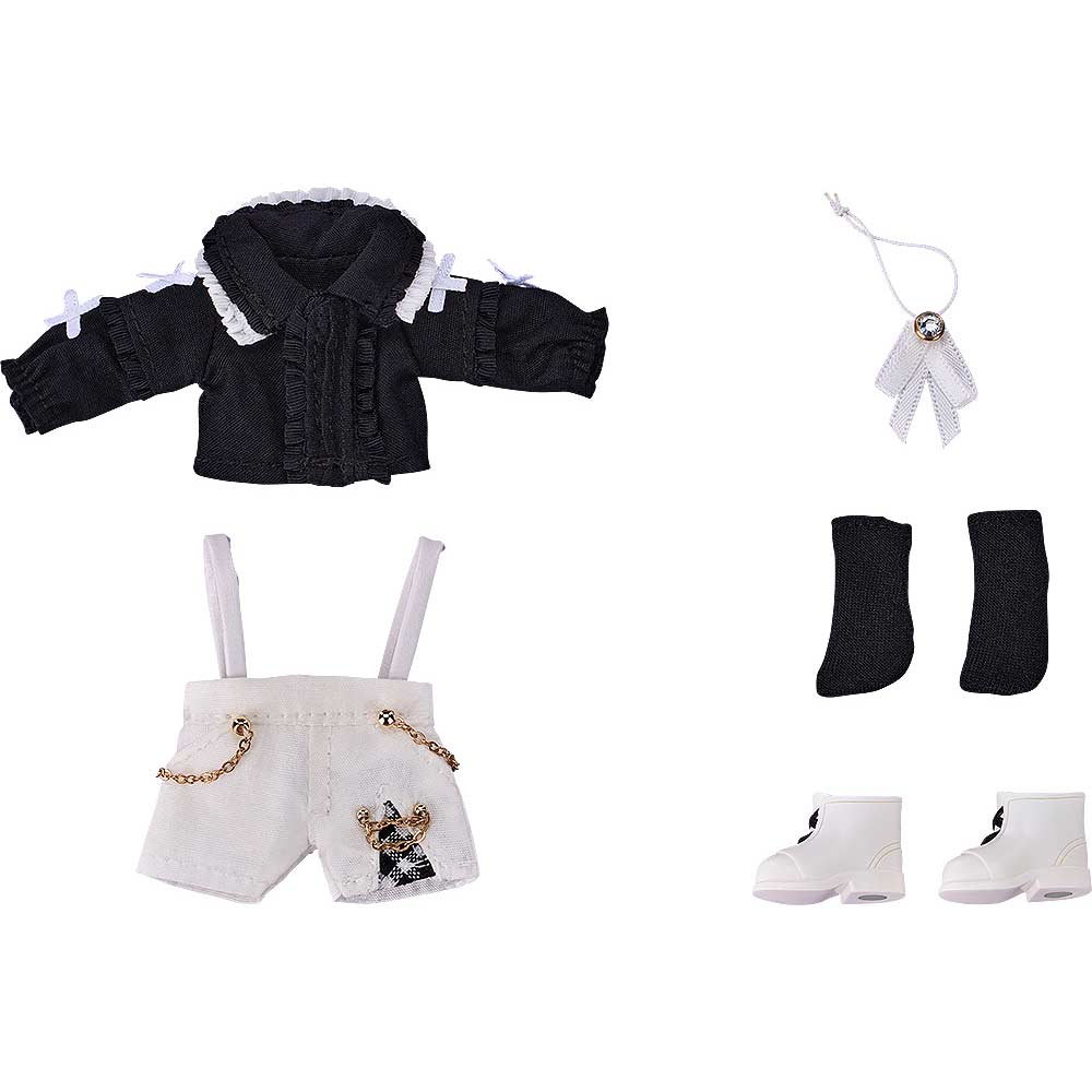 (PO) Nendoroid Doll Outfit Set Suspender Shorts Set (Black & White)