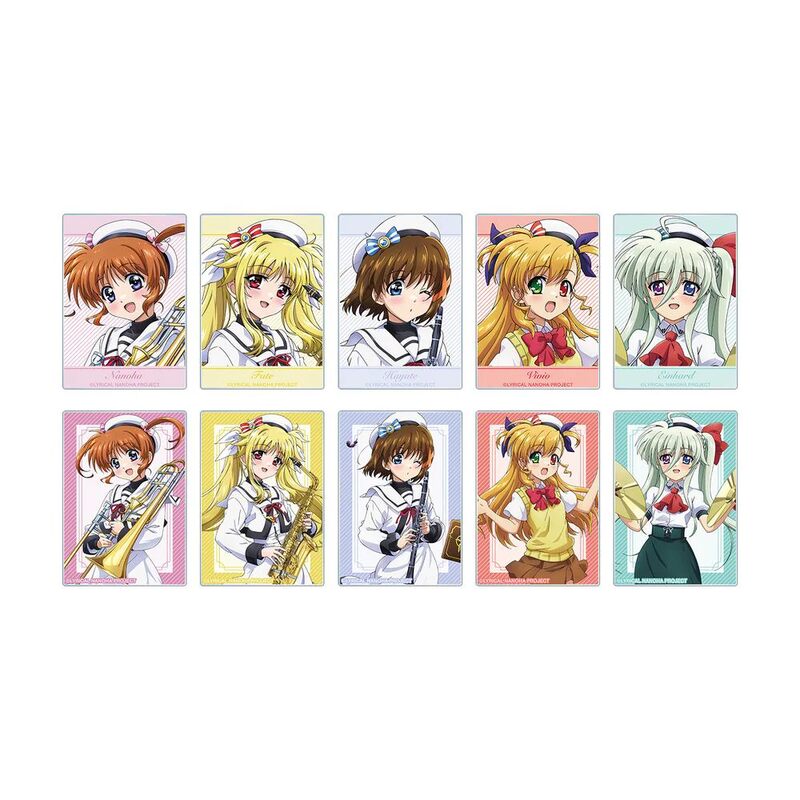 (PO) Magical Girl Lyrical Nanoha Original Illustration Brass Band Ver. Trading Acrylic Card [BOX]