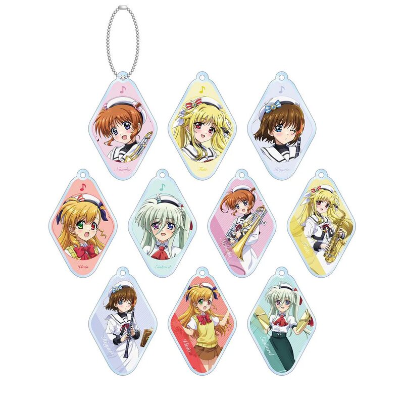 (PO) Magical Girl Lyrical Nanoha Original Illustration Brass Band Ver. Trading Acrylic Key Chain [BOX]