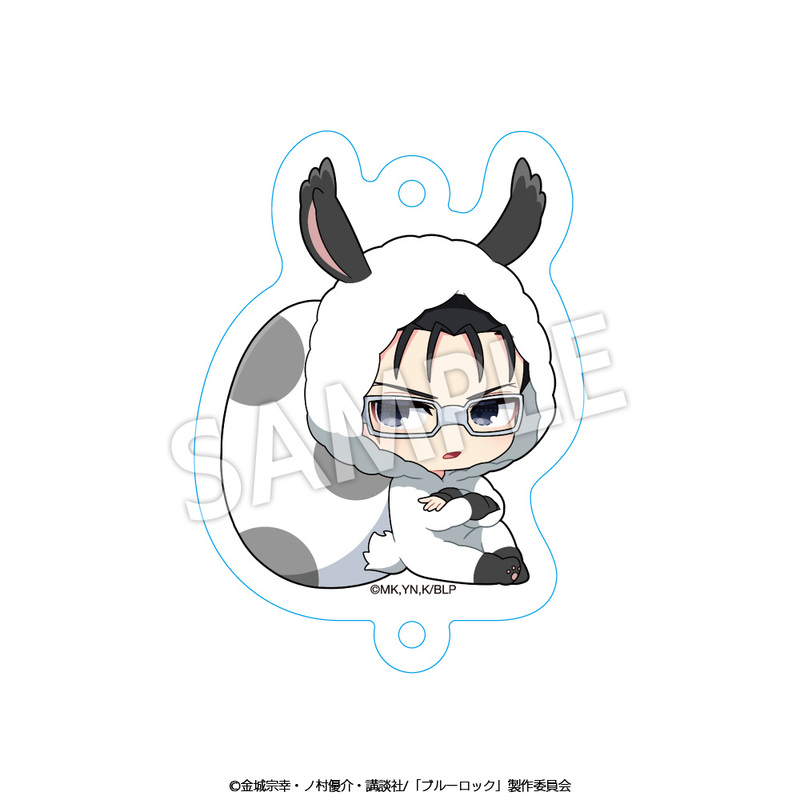 (PO) Blue Lock Acrylic Key Chain Mini Character Easter Ver. Tsurugi Zantetsu