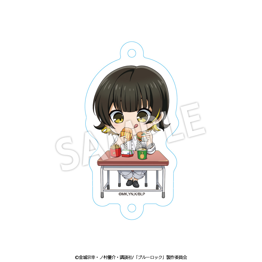 (PO) Blue Lock Acrylic Key Chain Mini Character School Uniform Ver. Bachira Meguru