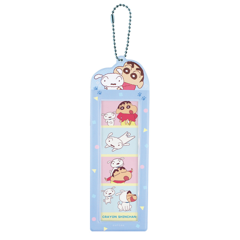 (PO) Crayon Shin-chan 4 Cut Photo Key Chain Blue