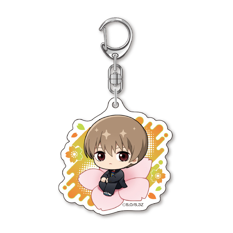(PO) 3-Z Class Ginpachi-sensei Petite Fleur Acrylic Key Chain Okita