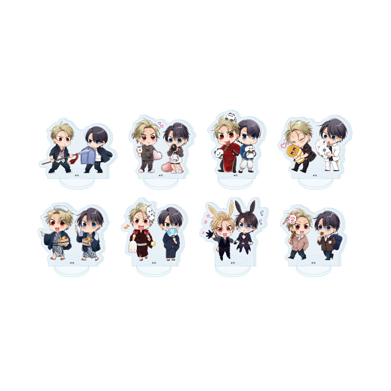 (PO) Acrylic Petit Stand Densetsu no Yarichin VS Teppeki no Shiriana 01 Official Illustration [BOX]