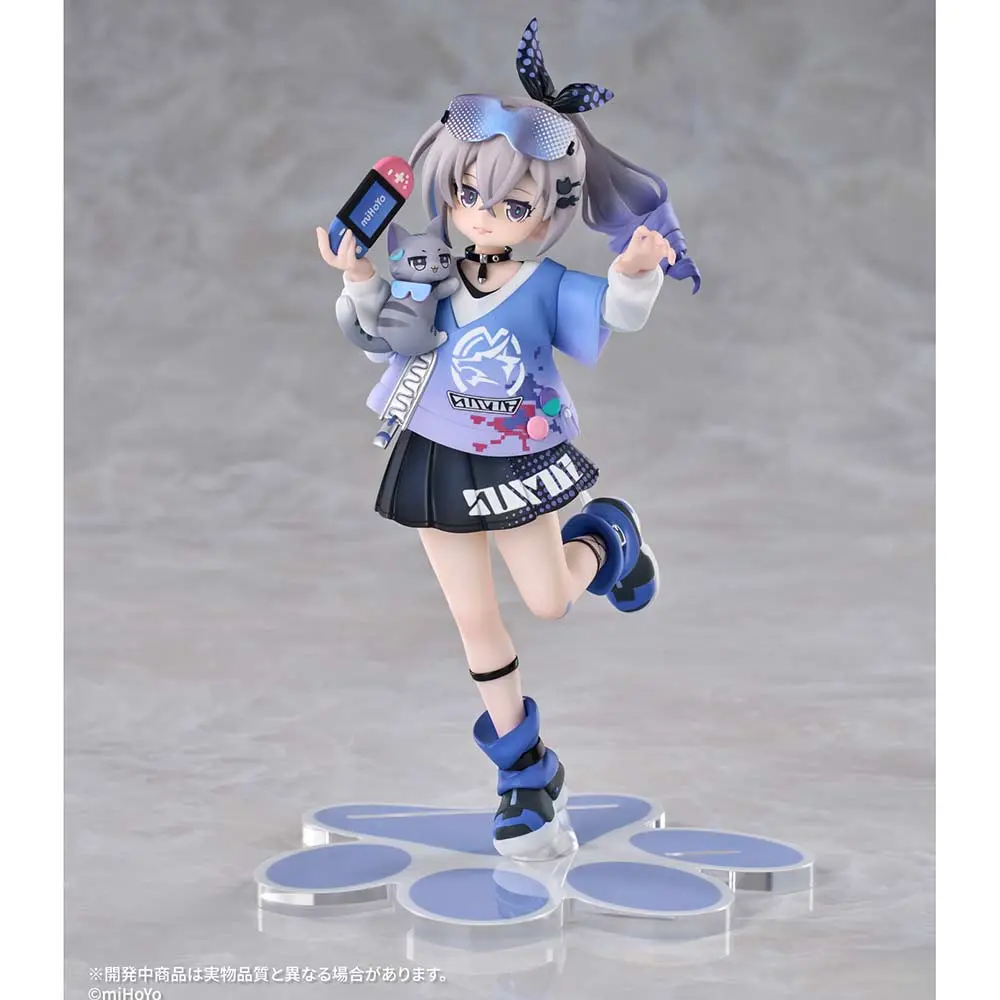 RISE UP+ Honkai: Star Rail Chibi Cat Series Figure Silver Wolf Ver.