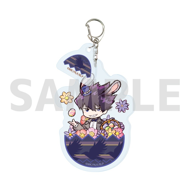 Acrylic Key Chain with Parts Blue Lock 06 Karasu Tabito Easter Ver. (Graff Art Illustration)