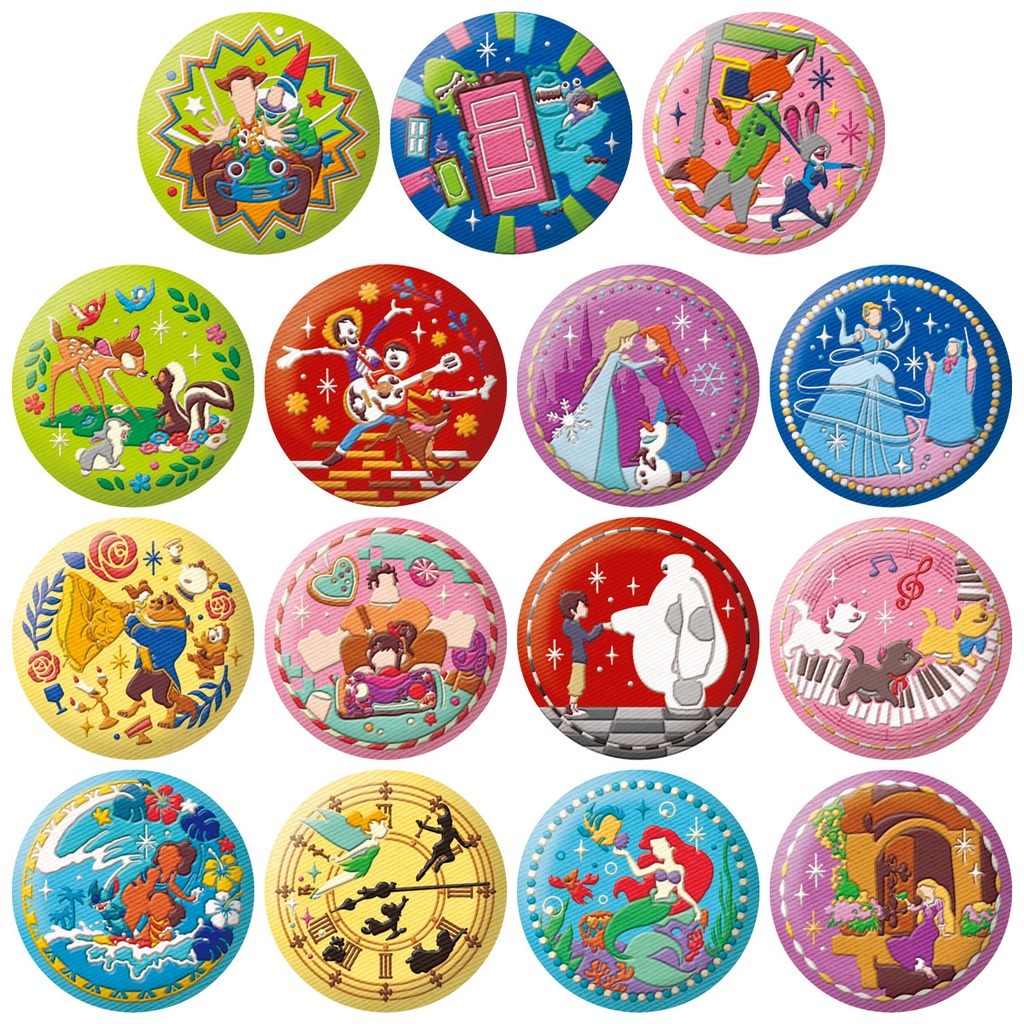 (PO) Disney Characters Embroidery Can Badge 2 [BOX]