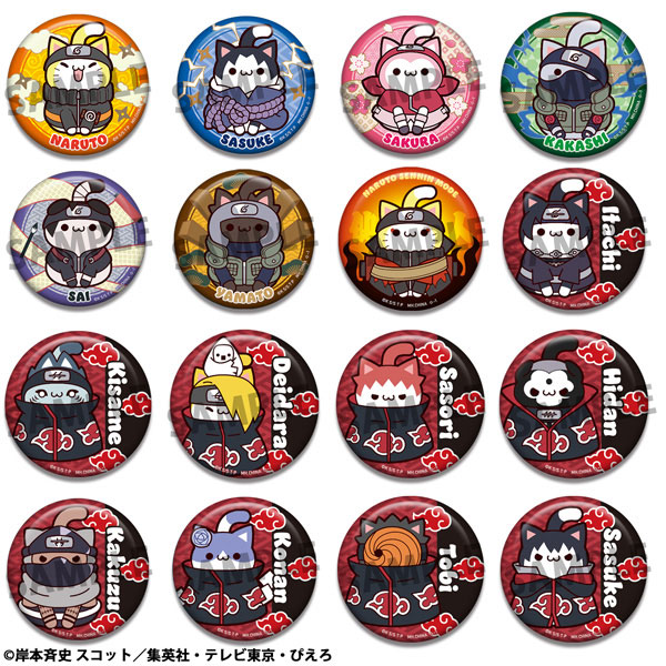 (PO) MEGA CAT PROJECT NARUTO Shippuden Nyaruto! Tin Badge Collection 2 [BOX]